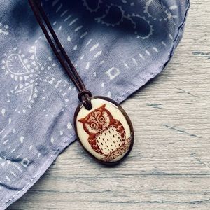 Glass Owl Necklace